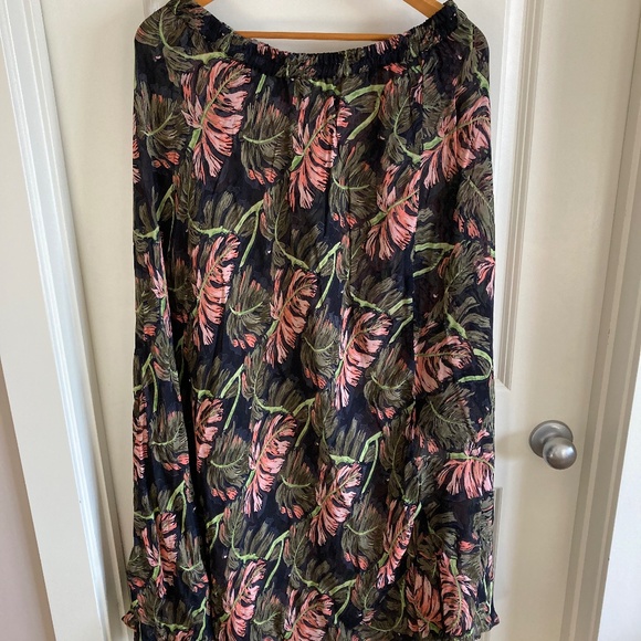Coldwater Creek Reversible Flowy Floral Maxi Skirt Sz XL in EUC! - Picture 1 of 6